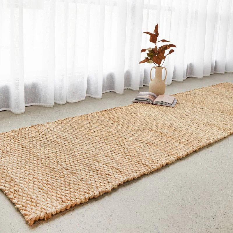 Jute runner rug care