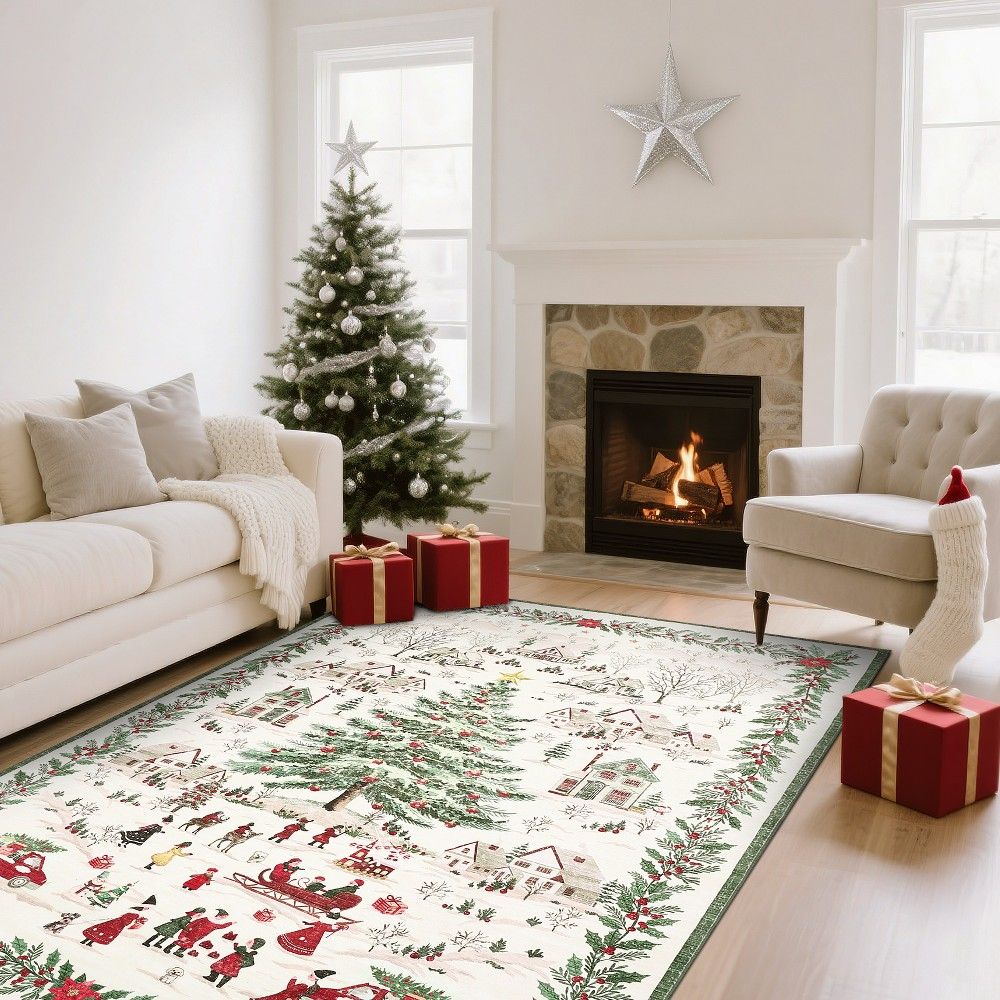 Christmas rugs for living room 