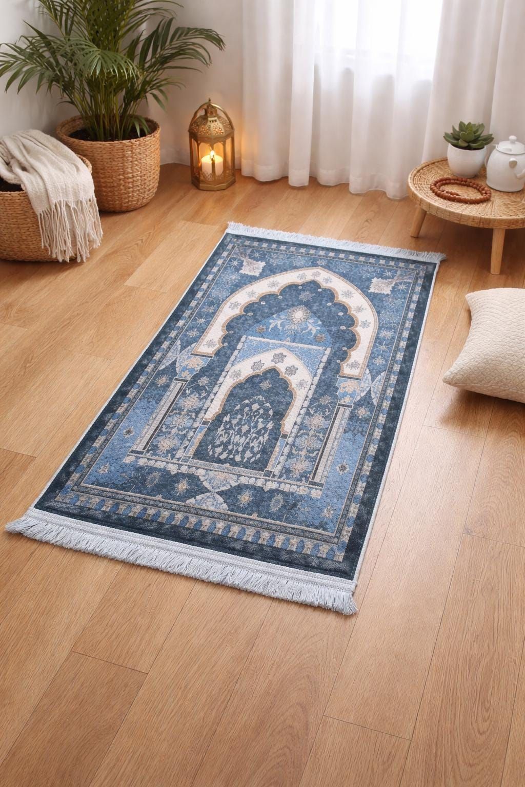 Why do Muslims use prayer rugs?