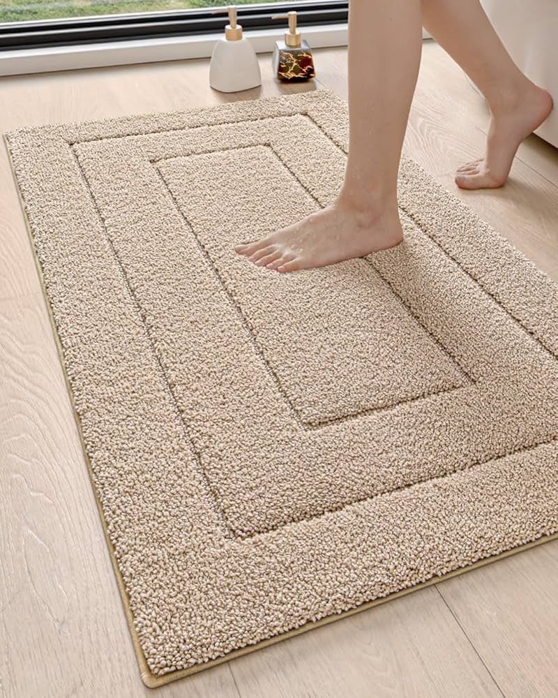 Bath rugs with rubber backing